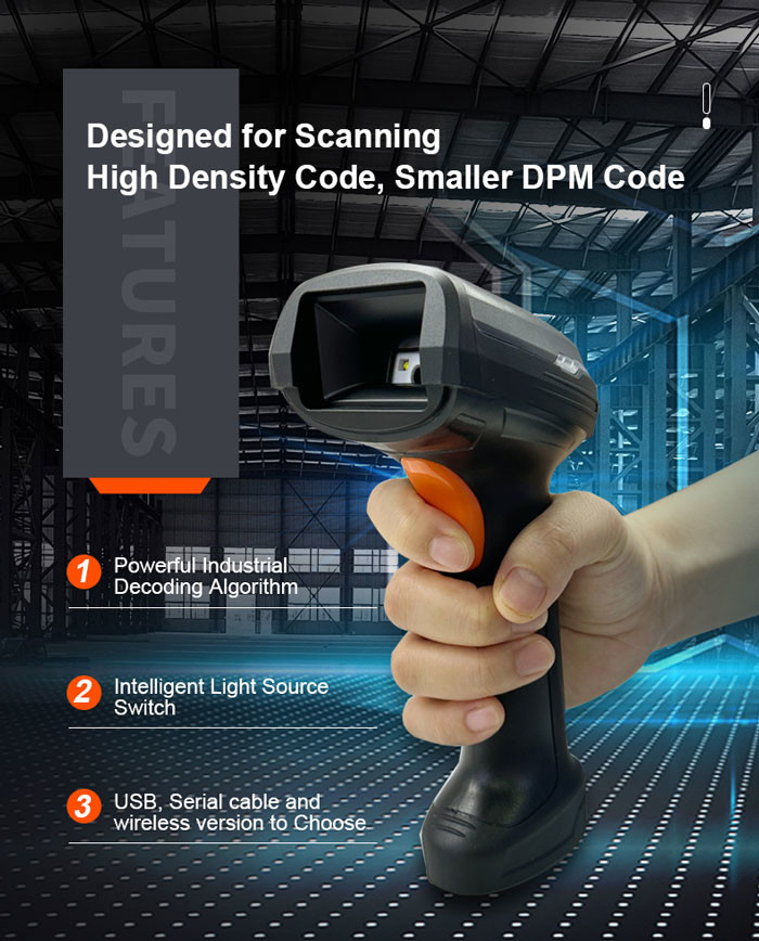 RAKINDA S2-2 Handheld Industrial DPM 2D Barcode Scanner d for higher density or smaller DPM codes