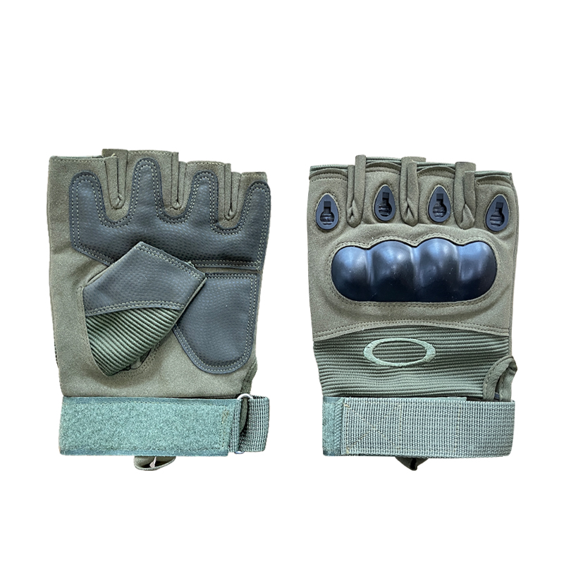 Protection Safety Training Gloves Green Half Finger Customized for Ultimate Protection