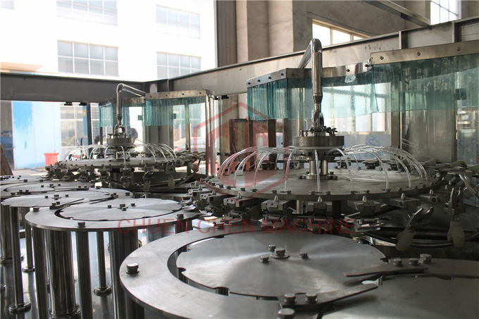 Gravity Plastic Bottle Filling Machine With Shrink Wrapping Equipment 4 in 1