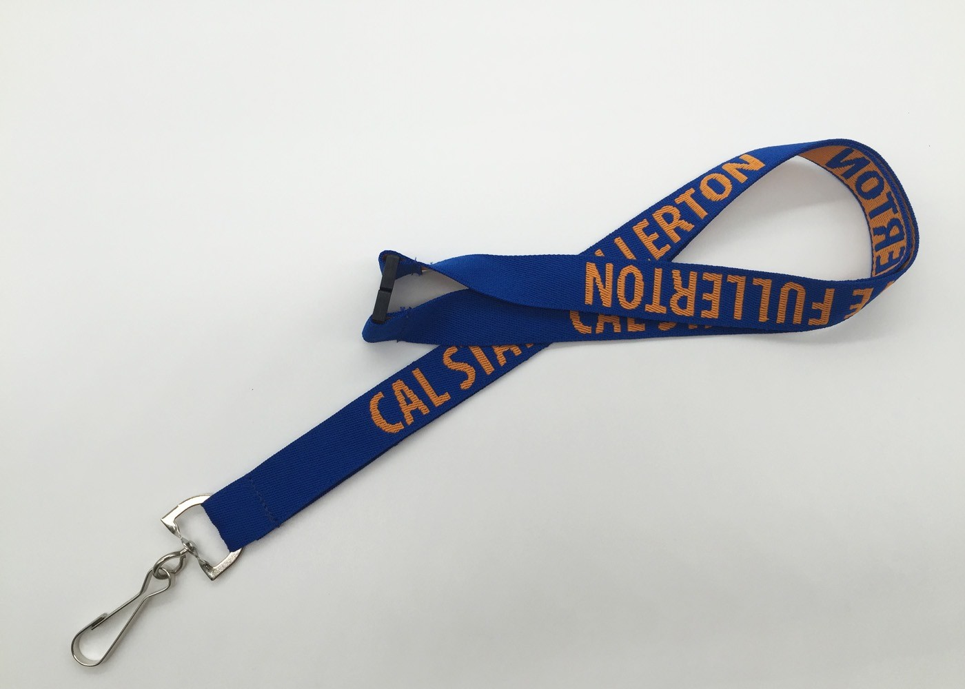 PMS Colors Woven Jacquard Breakaway Neck Lanyard With Badge Holder