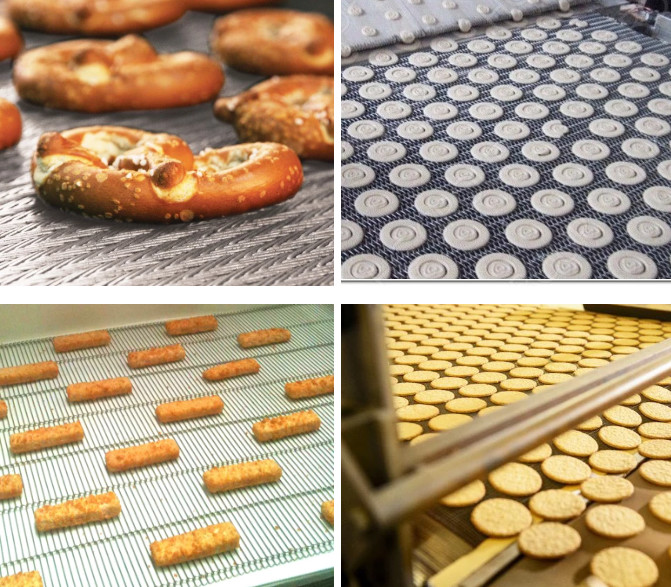 Biscuit Baking Oven 304 Stainless Steel Compound Conveyor Wire Mesh Belt