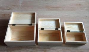 China Wooden Square Gift Boxes with Hinge& Clasp, Square Storage Boxes on sale