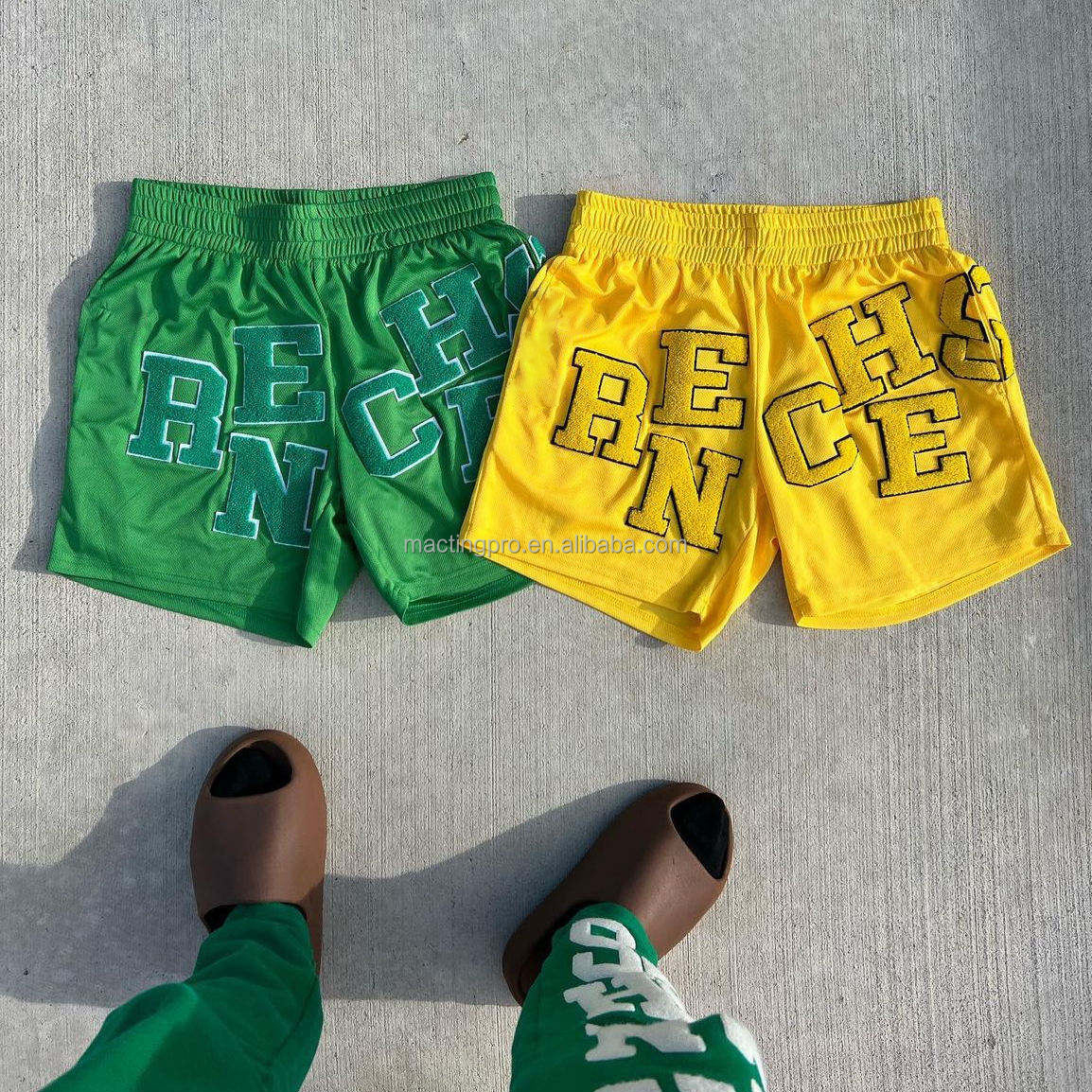 Customized Labels Breathable Fit Casual Print Jogger Sports Gym Running Basketball Mesh Shorts for Men
