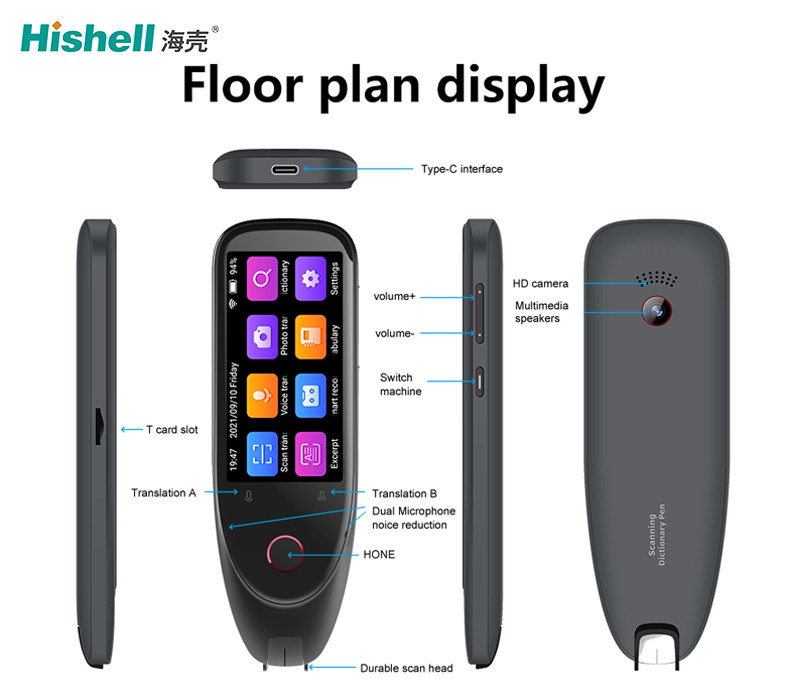 Wireless Multitouch Dictionary Pen Scanner Ultraportable 112 Languages