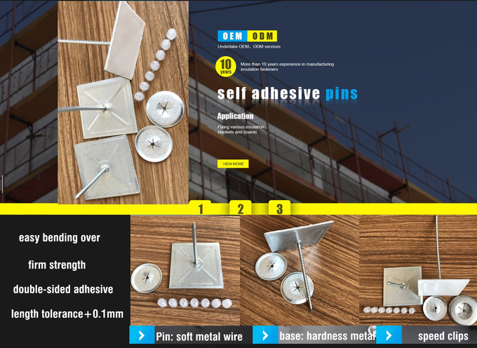 12 Ga Self Adhesive Insulation Pins 1-1/4 In Galvanized Steel