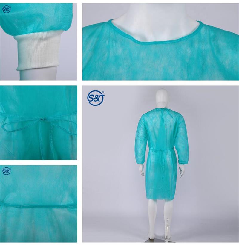 Disposable Isolation Gown 30-65g Non-woven surgical disposable isolation gown disposable uniform