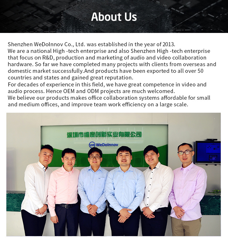 all in one video conference system build in miarophone array and speskerphone,4K ePTZ camera for home office and business