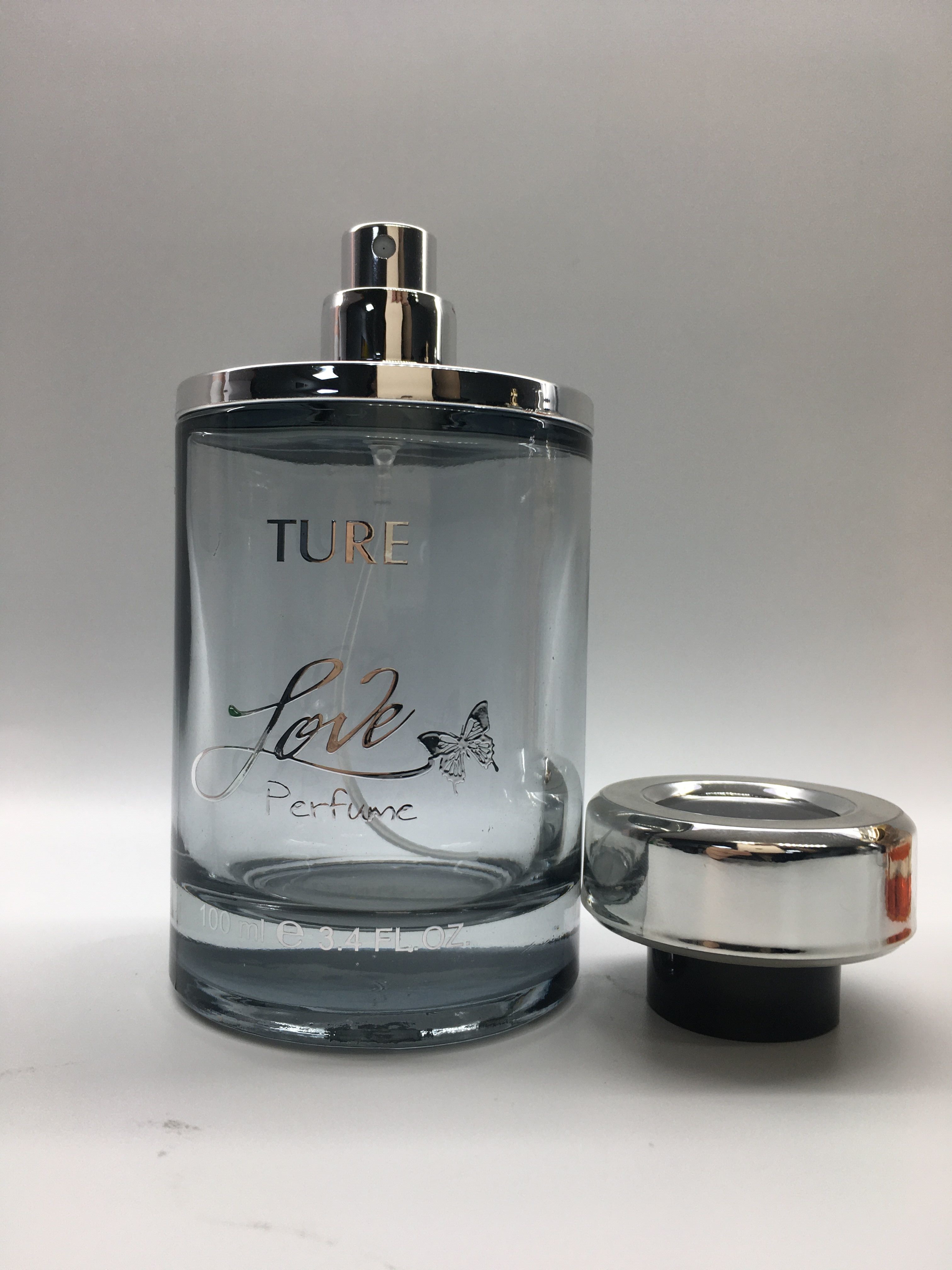 100ml Straight Round Perfume Bottle Transparent Glass Atomizer Sealing