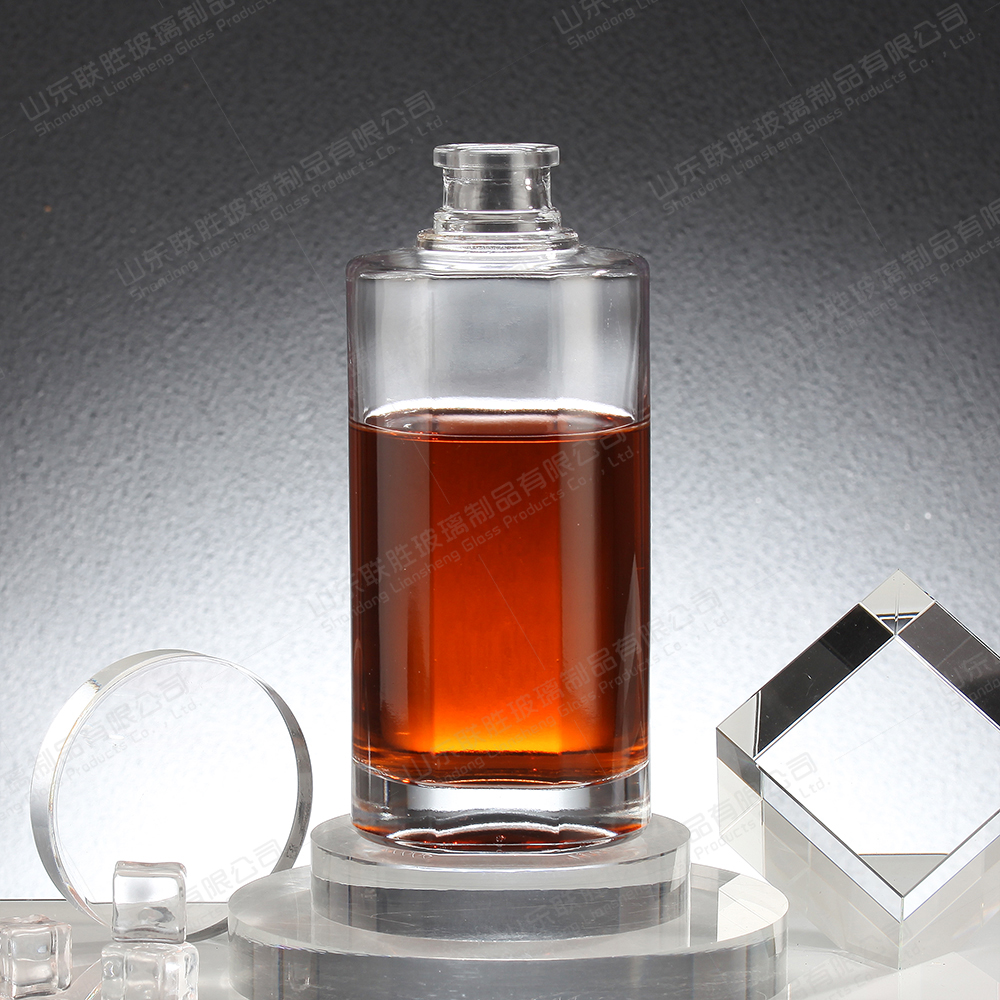 Bottle Color Customied 375ml Clear Matte Black Rum Whisky Spirit Vodka Glass Bottle