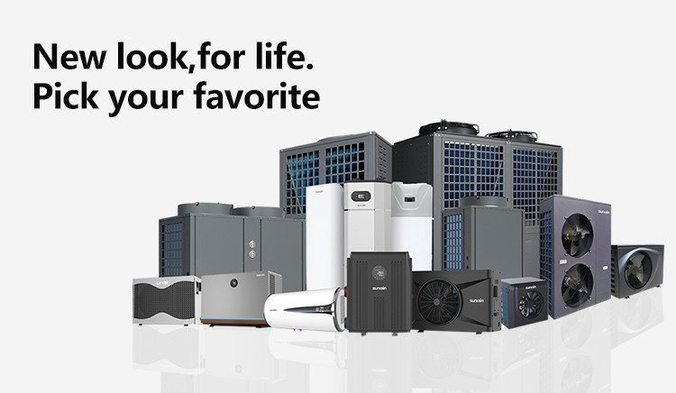 SUNRAIN 90KW Commercial Air Source Heat Pump R410a Water Heater