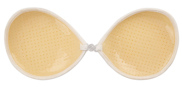 White stick on bra lace low back strapless for wedding dress
