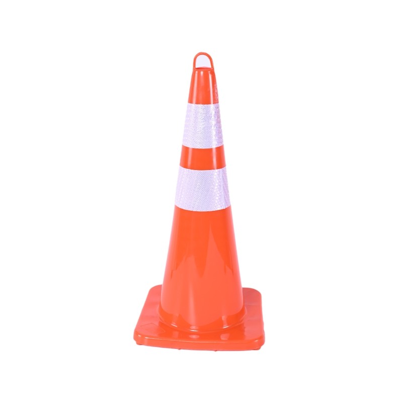 Weather Resistant Traffic Safety Cone With Weighted Base PVC Lift Ring Traffic Cone