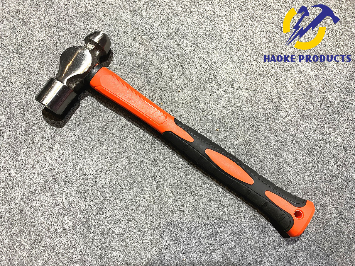 8OZ Size Forged Steel Ball peen Hammer With Polishing Surface And Colored Plastic Handle