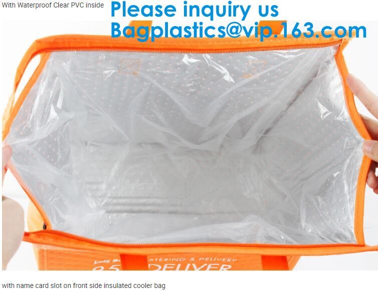 Silver Aluminium Foil Cake Pizza Carrier Insulated Thermal Lunch Picnic Bag Cooler Bag,Insulated Wine Cooler Bag/Wholesa