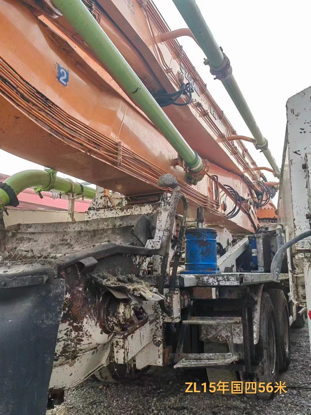 2015 Zoomlion Used Concrete Pump Truck 56 Meter Remanufactured