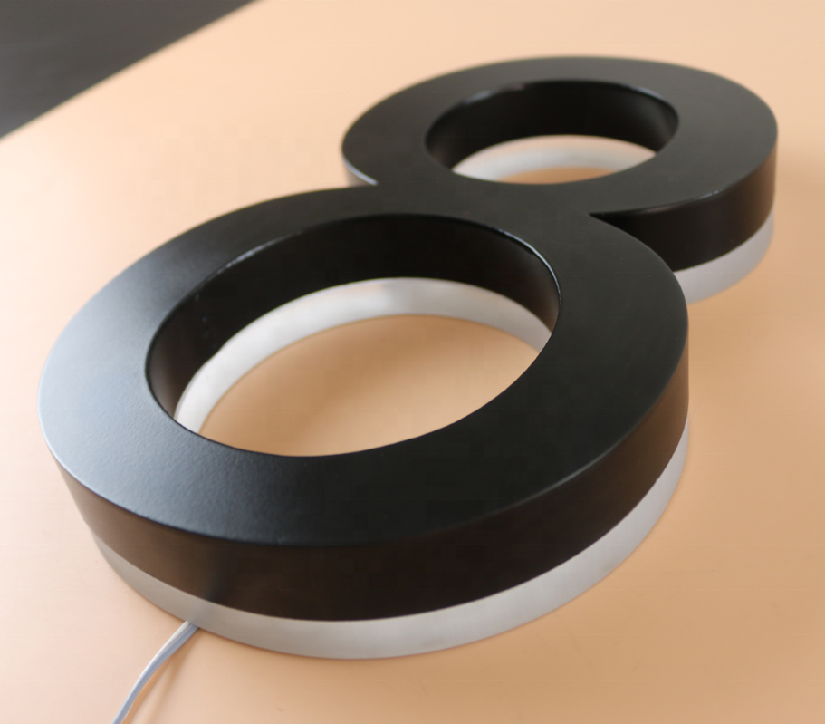 Backlit letter logo for shop company outdoor Led sign