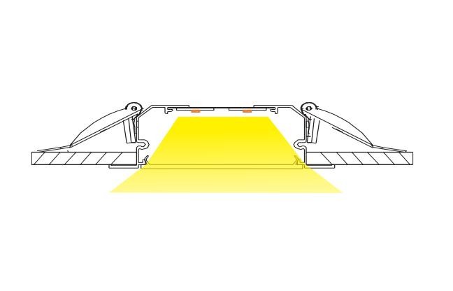 Recessed SG 72W LED Linear Pendant Light LED Pendant Lamp For Office