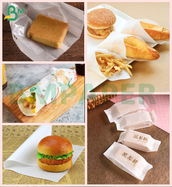 Totally Chlorine Free TCF Greaseproof Paper Parchment Baking Paper