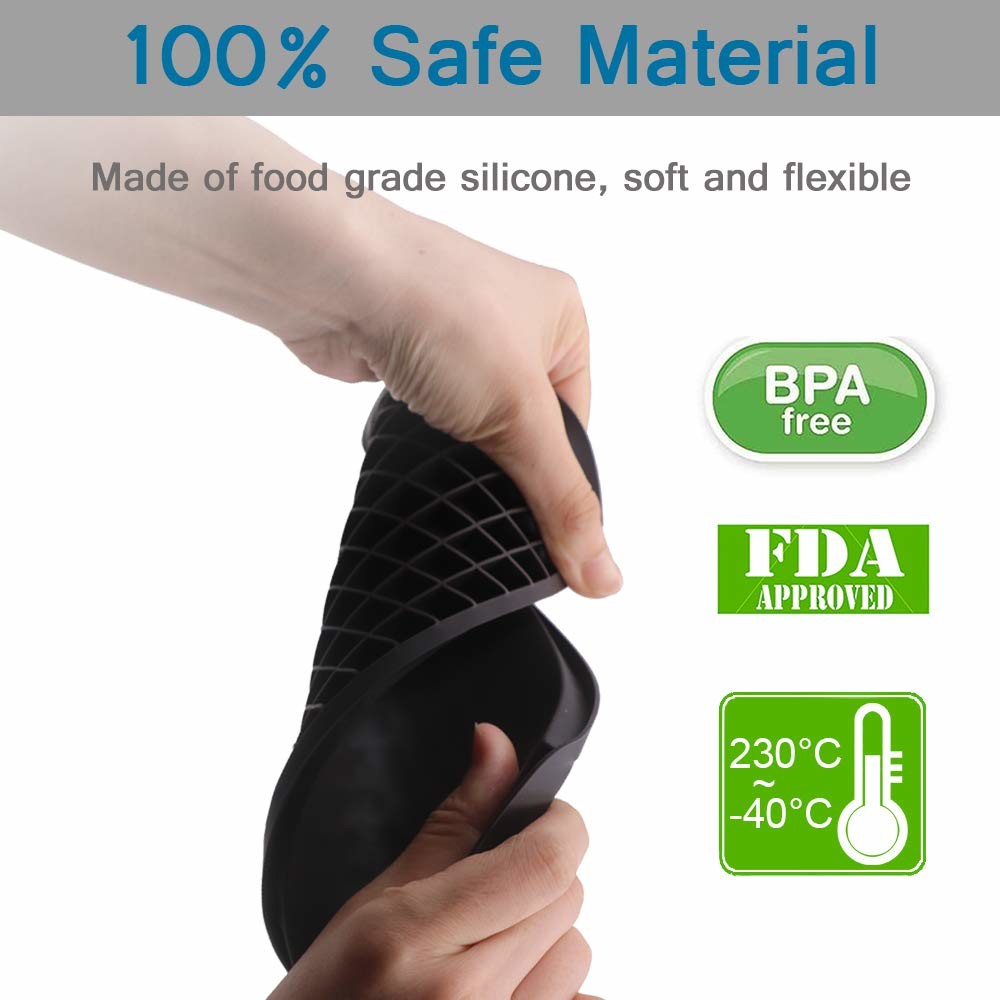 Food Grade Lce Cube Tray With Lid And Bin For Freezer BPA Free Silicone Ice Cube Trays Molds