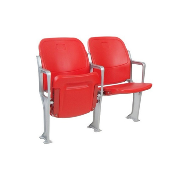 Big Red Back Height 880mm Folding Stadium Chair With Armrests Impact Resistance