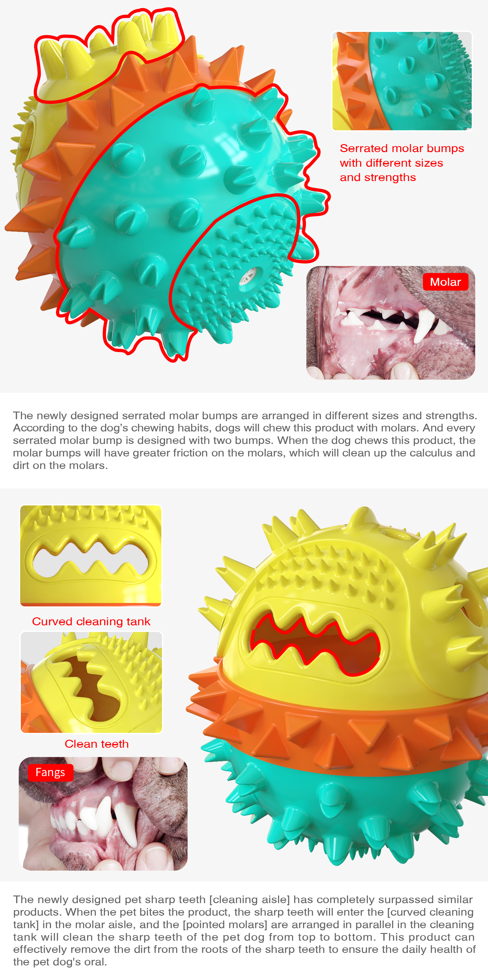Pet Products Hot Style Pet Dog Grinder Stick Squeaking Dog Toy Squeaking Football