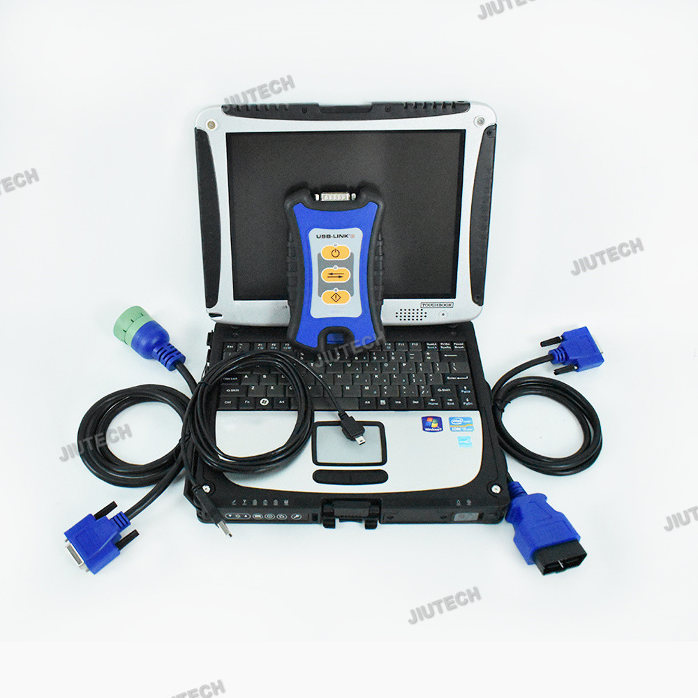 For NEXIQ N3 USB Link Truck Diagnostic Tool USB Bluetooth Diesel Truck Diagnostic OBD Troubleshooter Tool+CF19 laptop