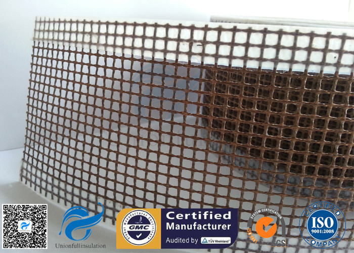 Black / Brown PTFE Coated Fiberglass Fabric Open Mesh Conveyor Belt