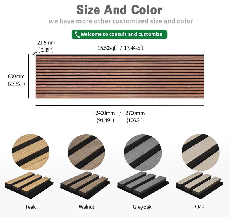 Decoration Akupanel Acoustic Panel Eco-friendly Wooden Material with Modern Aesthetics