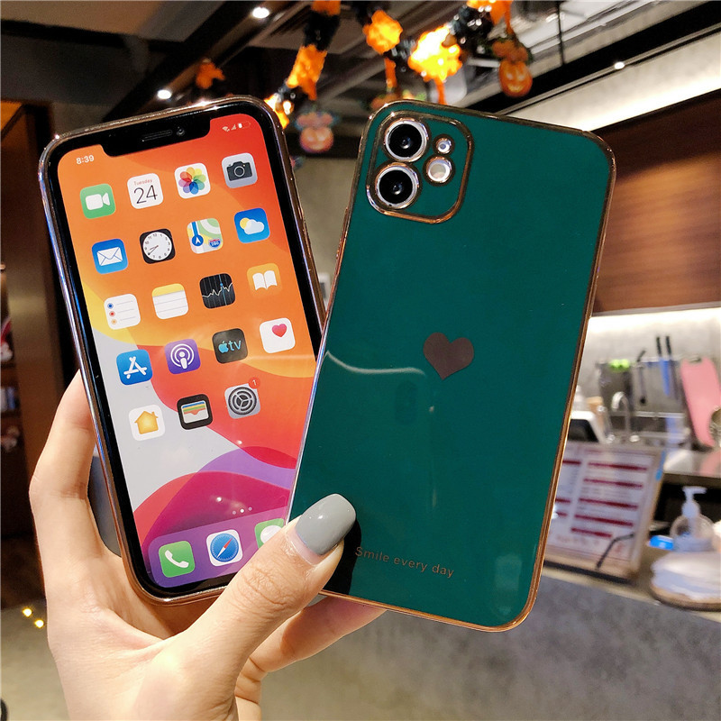 Lovely Electroplate Shockproof Smartphone Case For Iphone 11 12 Pro Max