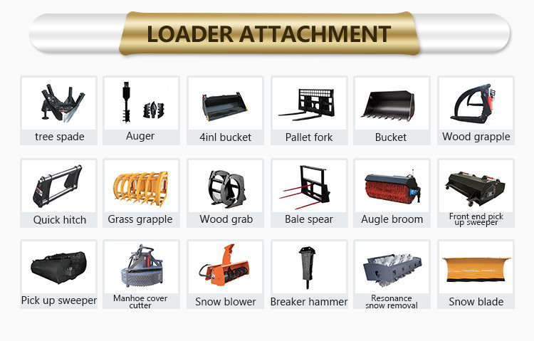 Multi-selection 0.6 ton compact articulated mini wheel loader