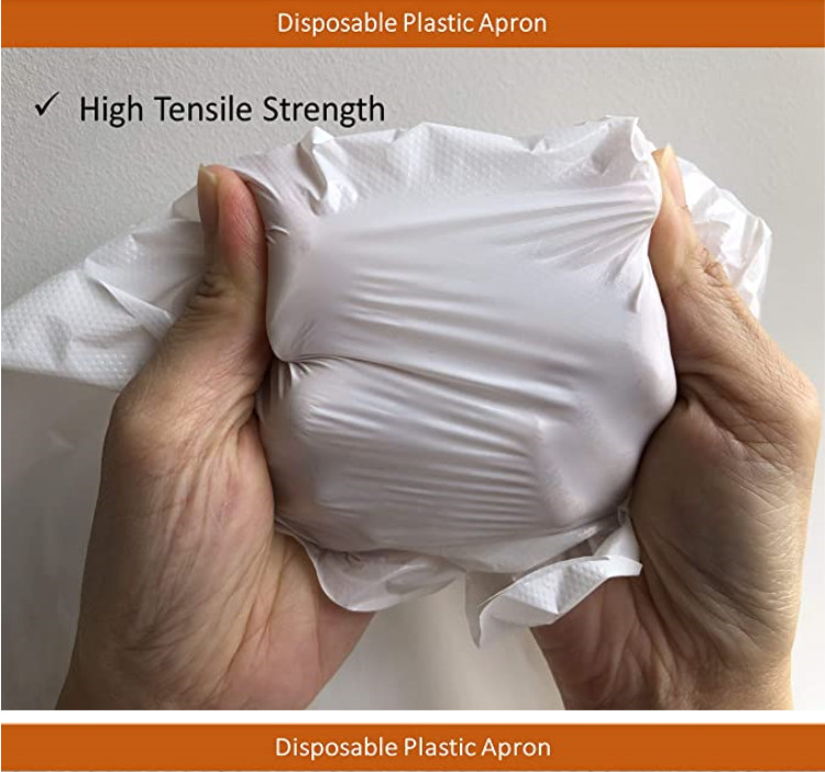 Transparent PE Disposable Plastic Apron Waterproof For Cleaning