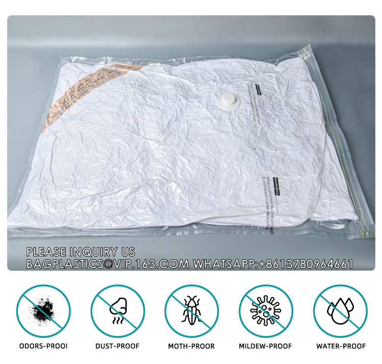 Factory Price Eco Friendly Space Saver Compressed Bag Vacuum Storage Bag Set With Pump For Clothes Mattress