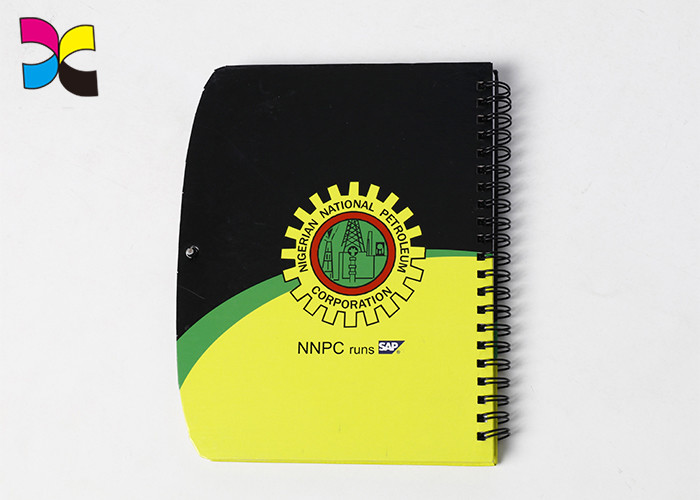 Hardcover Spiral Notebook Printing Sewing Binding CMYK Color With Double Wire
