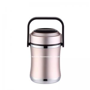 Buy cheap 2L Tableware heat insulation barrel golden color vacuum food container double wall insulated food flask product