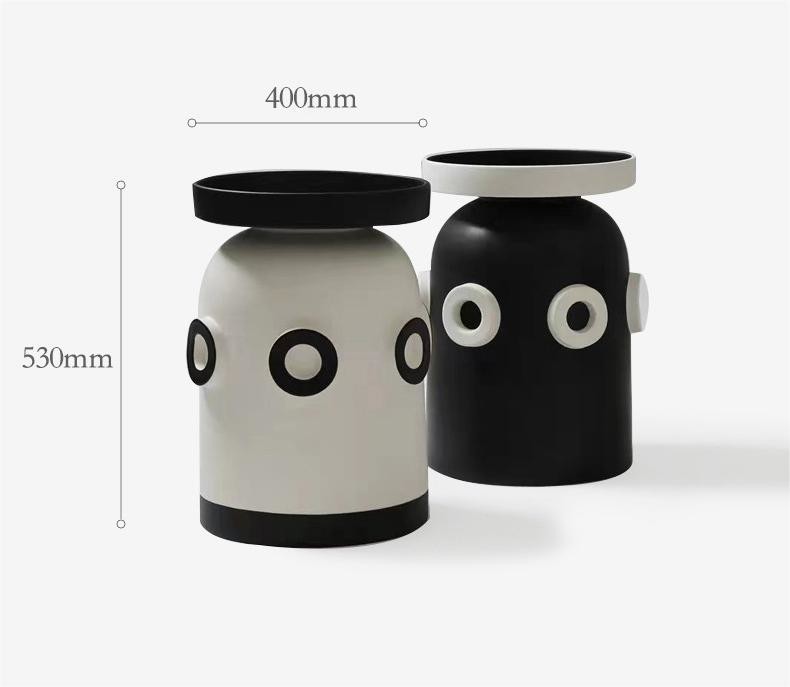 Modern Creative Fiberglass Hotel Side Table High Value Home Coffee Sofa Table Matte Surface