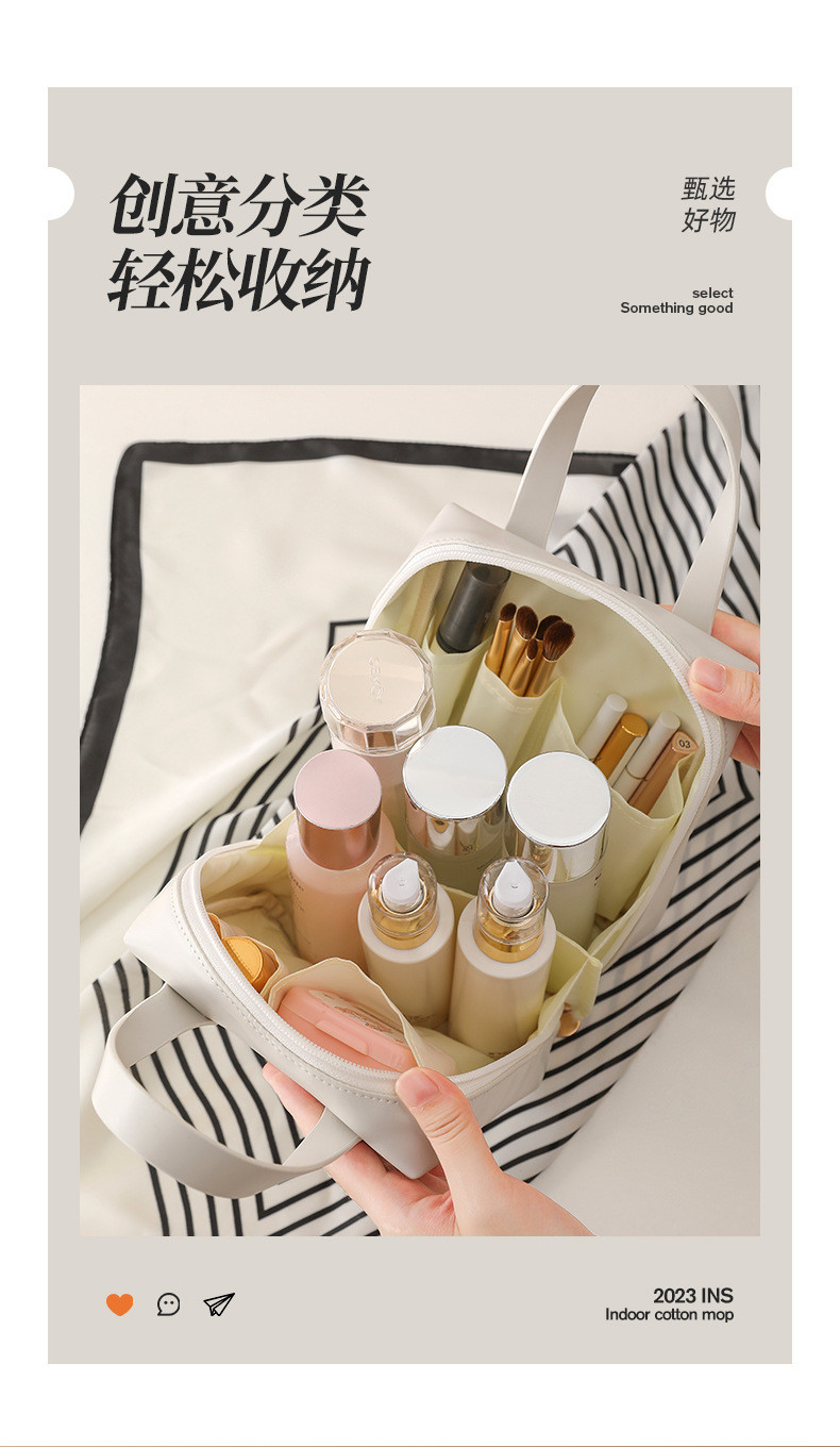 MAKEUP BAG 2023 NEW PORTABLE LARGE CAPACITY WATERPROOF TRAVEL PORTABLE TOILETRIES AND SKINCARE STORAGE BAG