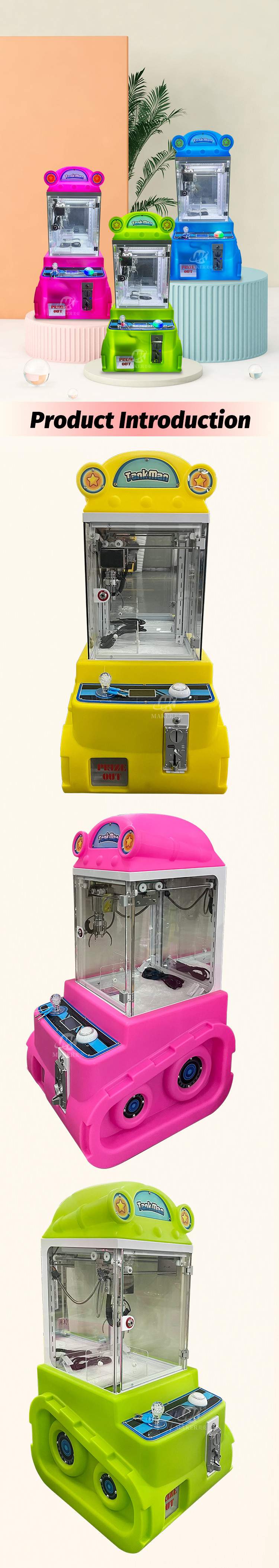 New Designed Mini Claw Machine Coin Operated Amusement Gift Game Machine Small Toy Claw Crane Doll Machine