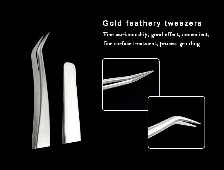 Purple Individual Eyelash Tweezers , Fancy Hand Tested Volume Tweezers