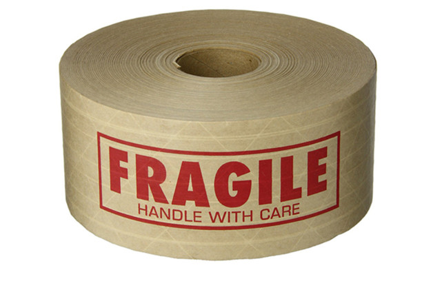 Environmentally Friendly Flatback Kraft Paper Adhesive Tape 70mm X 50yards