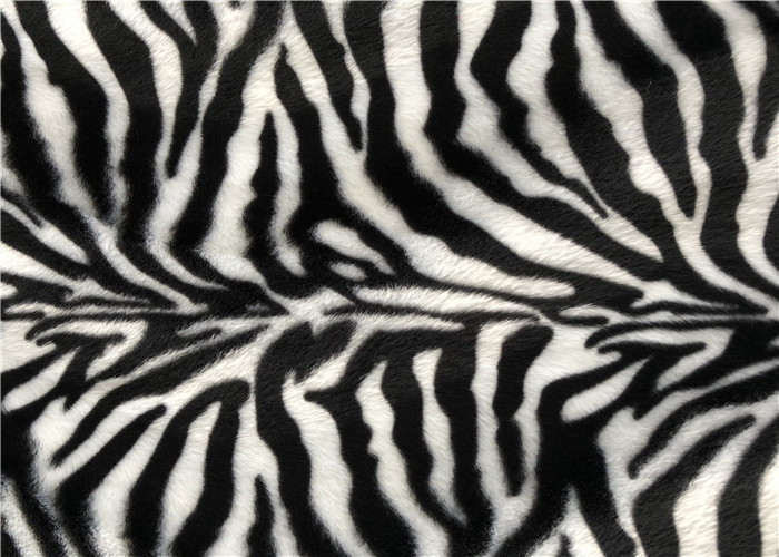 100% Polyester Velboa Material Animal Faux Fur Fabric Plush Velvet Skin Print 240GSM