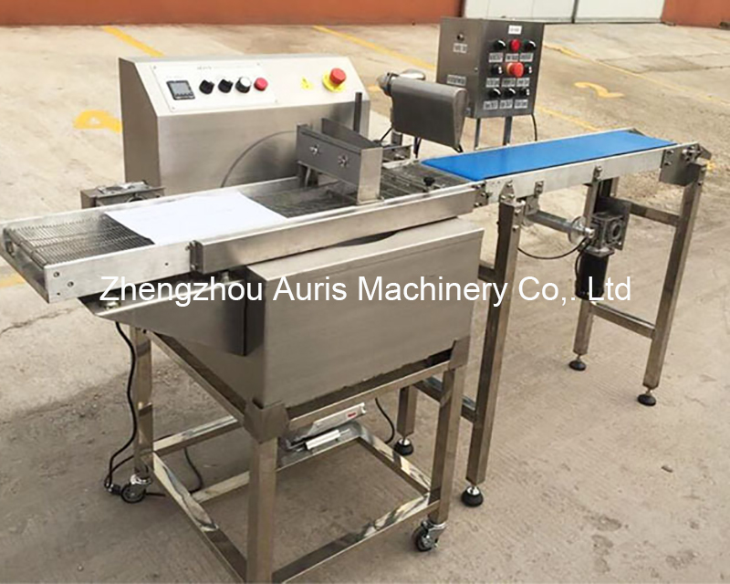Multi Functional Cake Chocolate Enrober Machine Glazing Chocolate Dipping Machine