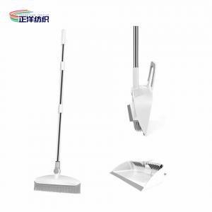 China Stainless Steel Small Broom Dustpan Set Combo TPR Bristle Rotatable on sale