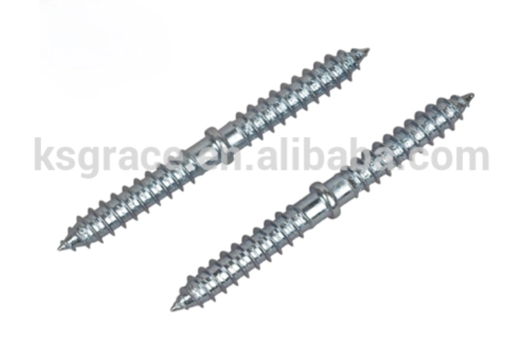 Double End Thread Dowel Screw Double Threaded Wood Screws