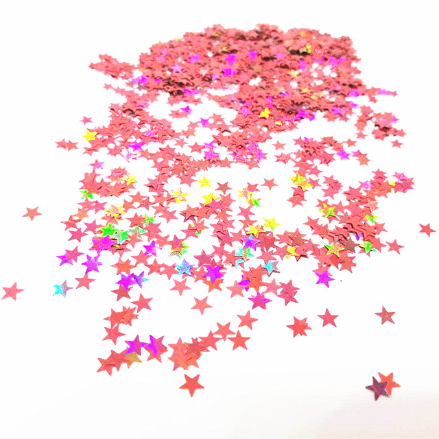 Polyester Star Glitter Shapes Free Samples of 4mm Star Shaped Stars