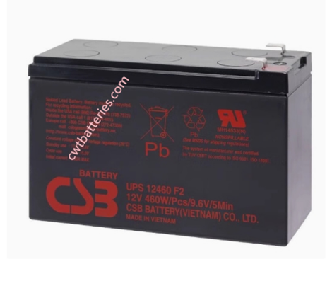 12V 9AH CSB UPS12460 F2 VRLA Batteries Valve Regulated Lead Acid Rechargeable