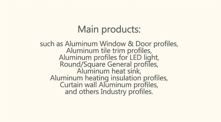 Modern Design Powder Coating Window and Door Aluminum Extrusion Profiles for Algeria