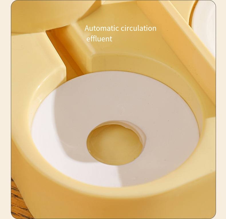 Automatic Cat Feeding Water Feeder Three-in-One Water Dispenser Ceramic Bowl for Cats and Dogs with Bell