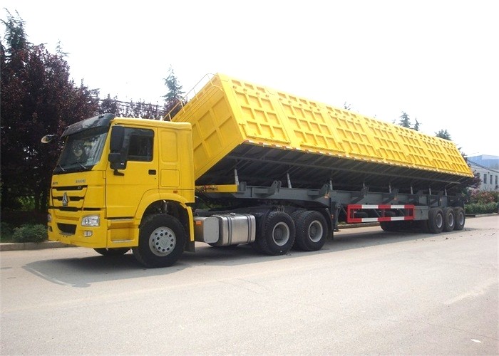 Sinotruk U Shape 3 Axle 35 CBM Hydraulic Tipping Trailer