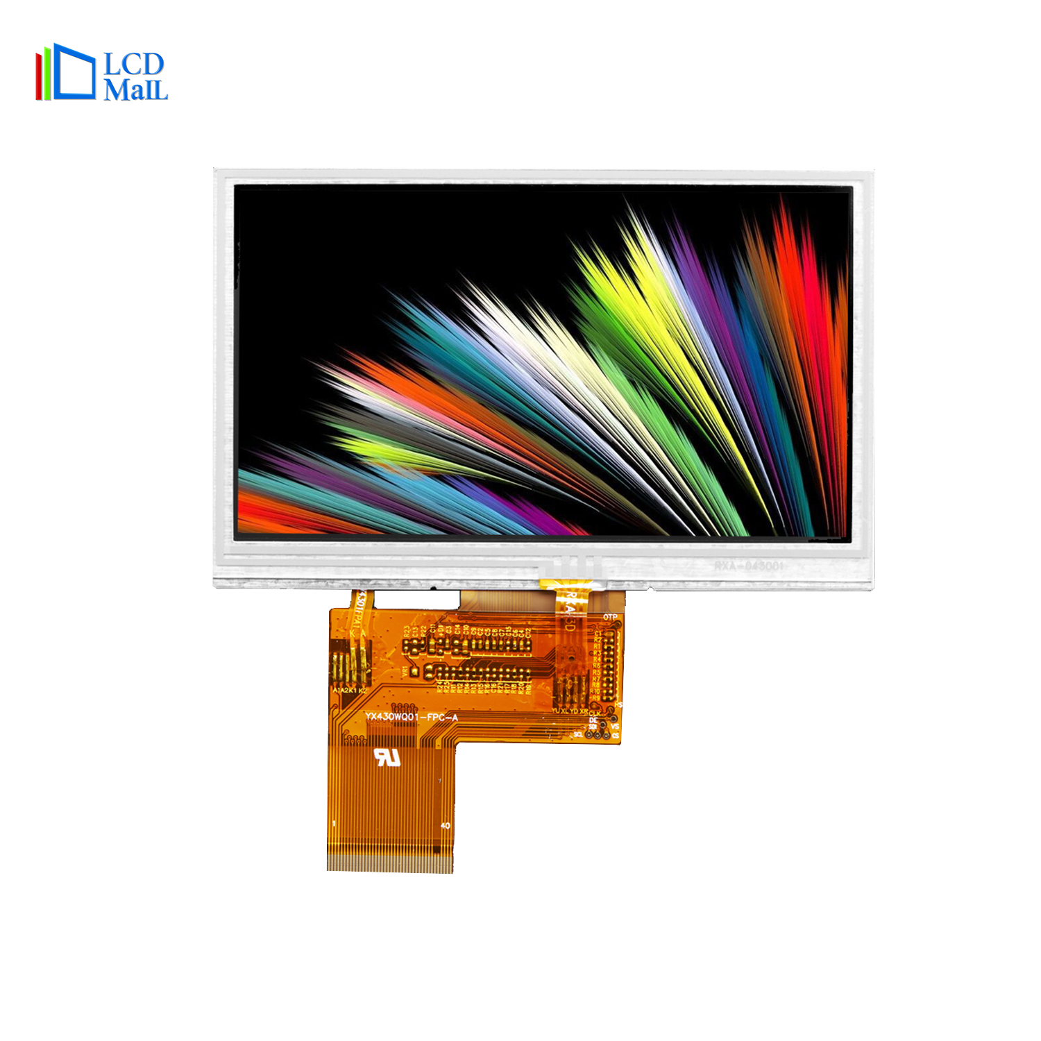 RGB 24bit Custom LCD Display 4.3 Inch Color TFT Touch Screen 550cd