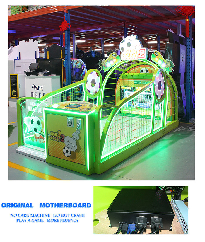 Mini Kids Gym Playground Big Big Soccer 2 Players Play Football Game Machine with 55 Inch Screen